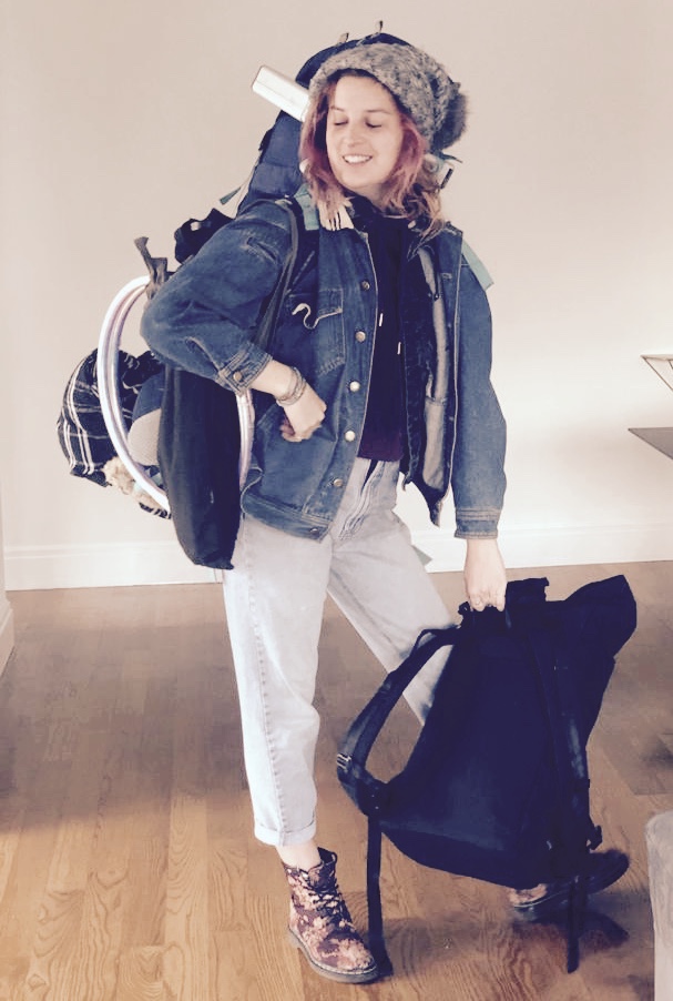 my with all my bags on the next adventure
